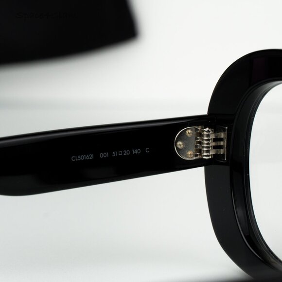 Celine Women Eyeglasses Black Demo Oval CL50162I 3 DOTS 001 NEW AUTHENTIC - Picture 6 of 8